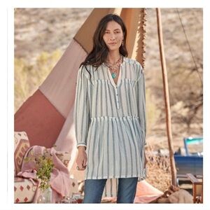 Sundance Blue and White Striped Tunic
